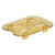 Cambro 80HPD150 Amber Plastic 1/8 Size Long H-Pan Drain Shelf - 6/Case