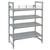 Cambro CPR21243151 24" W x 21" D Soft Gray Polypropylene Camshelving Premium Three-Quarter Shelf Rail Kit