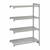 Cambro CPA184272S4480 42" W x 18" D x 72" H Speckled Gray Solid 4 Shelves Camshelving Premium Add-On Unit
