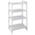 Cambro CPU214884S4PKG 48" W x 21" D x 84" H Speckled Gray Polypropylene 4 Shelves Solid Camshelving Premium Starter Unit