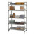 Cambro CPU244284V5PKG 42" W x 24" D x 84" H Speckled Gray Polypropylene 5 Shelves Louvered Camshelving Premium Starter Unit