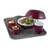 Cambro 1418VCH381 14" x 18" Pearl Gray with Titan Non-Skid Fiberglass Rectangular Versa Camtray with Handles - 12/Case