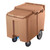 Cambro ICS125LB157 125 Lb. Coffee Beige Plastic Mobile SlidingLid Ice Caddy