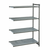 Cambro CBA184884V4580 4-Tier 600 Lbs. Capacity Per Shelf (400 Lbs. Top Shelf) Brushed Graphite Camshelving Basics Plus Add-On Unit