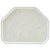Cambro 1418TR531 14" x 18" Trapezoid Fiberglass Galaxy Antique Parchment Silver Camtray - 12/Case