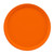 Cambro 1550222 16" Dia. Round Fiberglass Orange Pizzazz Serving Camtray - 12/Case