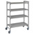 Cambro CPMU244867V4480 48" W x 24" D x 67" H Speckled Gray Polypropylene 4 Shelves Louvered Camshelving Premium Mobile Starter Unit