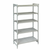 Cambro CPU182484VS5PKG 24" W x 18" D x 84" H Speckled Gray 5 Shelves Vented and Solid Camshelving Premium Starter Unit