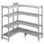 Cambro CPA182464V4480 24" W x 18" D x 64" H Speckled Gray Polypropylene 4 Shelves Louvered Camshelving Premium Add-On Unit