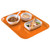 Cambro 1216222 12" x 16.31" Orange Pizzazz Rectangular High-Impact Fiberglass Camtray - 12/Case
