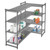 Cambro CBA185464V4580 4-Tier 600 Lbs. Capacity Per Shelf (400 Lbs. Top Shelf) Brushed Graphite Camshelving Basics Plus Add-On Unit