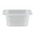 Cambro 63CLRPP190 6 3/8" x 6 15/16" x 3" Deep Translucent Fits 1/6 Size Food Pans H-Pan Colander - 6/Case