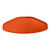 Cambro 1520TR220 14.56" x 19.5" Trapezoid Fiberglass Citrus Orange Camtray - 12/Case