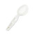 Cambro SPOP11CW148 11" White Polycarbonate Notched Back Hanging Hole Perforated Deli Spoon - 12/Case