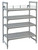 Cambro CPR14543151 14"W x 54"L x 4.25"H Soft Gray Polypropylene Camshelving Premium Three-Quarter Shelf Rail Kit