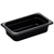 Cambro 42HP110 2 1/2" Deep Black Plastic 1/4 Size H-Pan High Heat Hot Food Pan - 6/Case