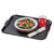 Cambro 1418CWNSH110 14" x 18" Black Polycarbonate Rectangular Camwear Tray with Handles - 12/Case