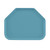 Cambro 1418TR518 14" x 18" Trapezoid Fiberglass Robin Egg Blue Camtray - 12/Case