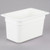Cambro 46CW148 3.9 Qt. White Polycarbonate 1/4 Size Camwear Food Pan - 6/Case