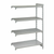 Cambro CPA213684VS4PKG 36" W x 21" D x 84" H Speckled Gray Vented and Solid 4 Shelves Camshelving Premium Add-On Unit