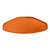 Cambro 1520TR222 14.56" x 19.5" Trapezoid Fiberglass Orange Pizzazz Camtray - 12/Case