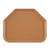 Cambro 1418TR508 14" x 18" Trapezoid Fiberglass Suede Brown Camtray - 12/Case
