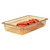 Cambro 14HP150 4" Deep Amber Plastic Full Size H-Pan High Heat Hot Food Pan