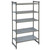 Cambro CBU216084VS5580 60" W x 21" D x 84" H Soft Gray 5 Shelves Vented and Solid Camshelving Basics Plus Starter Unit