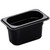 Cambro 94HP110 4" Deep Black Plastic 1/9 Size H-Pan High Heat Hot Food Pan - 6/Case