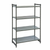 Cambro CBU215464S4580 54" W x 21" D x 64" H Soft Gray 4 Shelves Solid  Camshelving Basics Plus Starter Unit