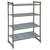 Cambro CBU213072V4580 30" W x 21" D x 72" H Soft Gray 4 Shelves Vented Camshelving Basics Plus Starter Unit