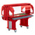Cambro VBRLHD5158 69"L x 42.50"W x 55.75"H Hot Red Polyethylene 5 Ft. Unit Cold Food Versa Food Bar Serving Buffet