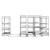 Cambro CPHU214267V4480 42" W x 21" D x 67" H Speckled Gray 4 Shelves Vented Camshelving Premium High Density Mobile Starter Unit