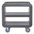 Cambro SC337615 41.50" W x 37.10" H x 23.80" D Charcoal Gray Polyethylene Ribbed Shelves Service Cart Pro