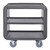 Cambro SC337615 41.50" W x 37.10" H x 23.80" D Charcoal Gray Polyethylene Ribbed Shelves Service Cart Pro