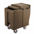 Cambro ICS175L131 175 Lb. Dark Brown Plastic Mobile SlidingLid Ice Caddy