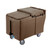 Cambro ICS175L131 175 Lb. Dark Brown Plastic Mobile SlidingLid Ice Caddy
