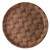 Cambro 1200301 12" Dia. Dark Basketweave Fiberglass Round Serving Camtray - 12/Case