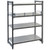 Cambro ESR14603151 60" W x 14" D x 4" H Soft Gray Polypropylene Camshelving Elements Three-Quarter Shelf Rail Kit
