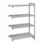 Cambro CPA183684S4PKG 36" W x 18" D x 84" H Speckled Gray 4 Shelves Solid Camshelving Premium Add-On Unit