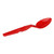 Cambro SPO11CW404 11" Red Polycarbonate Notched Back Hanging Hole Solid Deli Spoon - 12/Case