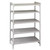Cambro CPU244884V5PKG 48" W x 24" D x 84" H Speckled Gray Polypropylene 5 Shelves Louvered Camshelving Premium Starter Unit