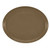 Cambro 2500513 24" x 19" Suede Brown High-Impact Fiberglass Oval Camtray - 6/Case