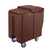 Cambro ICS175T131 175 Lb. Dark Brown Plastic Mobile SlidingLid Tall Ice Caddy
