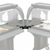 Cambro VBRC90158 36"L x 36"W x 4.25"H Hot Red Corner Connector for Versa Food Bar