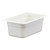 Cambro 44CW148 2.7 Qt. White Polycarbonate 1/4 Size Camwear Food Pan - 6/Case
