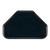 Cambro 1422TR110 14" x 22" Trapezoid Fiberglass Black Camtray - 12/Case