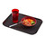 Cambro PT1014110 10.56" x 13.63" Polypropylene Black Rectangular Polytread Tray - 24/Case