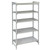 Cambro CPU216084VS5PKG 60" W x 21" D x 84" H Speckled Gray 5 Shelves Vented and Solid Camshelving Premium Starter Unit
