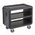 Cambro SC337S615 41.50" W x 37.10" H x 23.80" D Charcoal Gray Polyethylene Ribbed Shelves Service Cart Pro